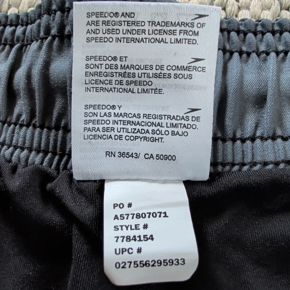 Speedo Shorts Mens XL Gray Swim Trunks‎ Board Shorts Drawstring Cargo Pocket